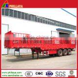 Tri Axle Frame Fence Suround Skete Semi Trailer Ethiopia Howo Cargo Trailer for Animals thumbnail-5
