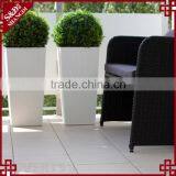 Wholesale Elegant White Resin Wicker Decorative Indoor Plant Pots thumbnail-1