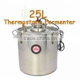 Large Capacity ! 25L Household 304 Stainless Steel Thermostatic Wine Fermenter Constant Temperature Fermentation Tank