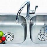 Double Bowl Stainless Steel Kitchen Sink thumbnail-1
