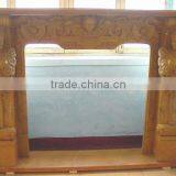 Indoor Freestanding Marble Fireplace Mantel thumbnail-3