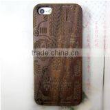 Engraving Custom Pattern Wood Phone Cover Bamboo Mobile Phone Case for IPhone 5S SE thumbnail-1