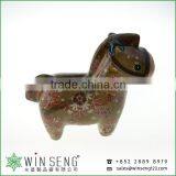 Cheap Coin Box Lovely Design Flower Patterns Horse Shaped Ceramic Animal Piggy Bank thumbnail-6
