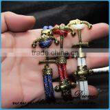 Custom Handmade Men's Genuine Leather Steel Anchor Hook Bracelet thumbnail-6