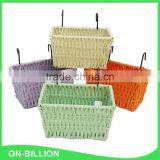 Fancy Colored Paper Rope Weaving Hanging Storage Baskets thumbnail-1