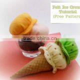 2017 High Quality Party Supply New Products Hot Sale Home Decoration Handicraft Promotional Felt Decoration Ice Cream thumbnail-1