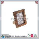 WOODEN RECTANGULAR PHOTO FRAME DARK LIGHT WOOD PICTURE COUNRTY HOME DECOR CHIC thumbnail-2