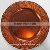 BRONZE FOIL PP PLASTIC CHARGER PLATE thumbnail-1