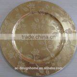 GOLD FOIL PP PLASTIC CHARGER PLATE thumbnail-1