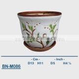 Vietnamese Ceramic Sandblasting Mini Flower Pot BN-M086 thumbnail-1