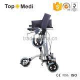 China Suppliers TOPMEDI Rehabilitation Therapy Supplies Lightweight 4 Wheel Folding Rollator Walker thumbnail-3