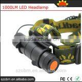 OEM XML-T6 LED Dimmable Zoom 1000 Lumen Frontal Head Torch Light Powerful Headlamp thumbnail-2