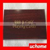 UCHOME Practical Artistic Gold Foil Plated Poker Playing Card Wooden Box Case For Present Gift thumbnail-4