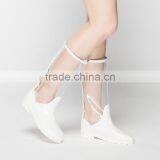 Women Waterproof Transparent New Design Unique Summer Spring Tall Knee High Boots thumbnail-1