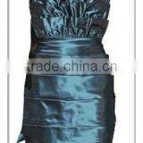 Fashion Mini Dress/off Shoulder Frill Side Slit Greenish-blue Sexy Club Wear Dresses thumbnail-1