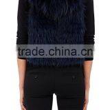 New Style Fashion Women Dyed Raccoon Fur Vest Customized thumbnail-3