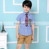 Custom Primary School Shirt /Short Skirt And Pants For Children Summer School Uniform thumbnail-2