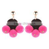 Bohemian Jewelry Fashion Colorful Pompln Alloy Earrings for Women thumbnail-5