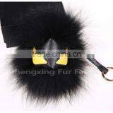 CX-R-48F New Arrival Fashion Fur Bag Charm Raccoon Fur Pom Keychain thumbnail-3