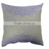 Simple Design Flock Printed Cushion Cover thumbnail-1