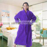Soft Coral Fleece Flannel Bathrobe For Women thumbnail-1