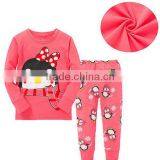 Beautiful Girls Christmas Cute Cartoon Penguin Print Pajamas Set New Design Bedroom Set thumbnail-1