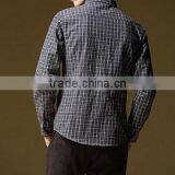 Men's Long-sleeved British Plaid Cotton Shirt thumbnail-2
