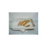 Pretty Hand Made Bakery Display Baskets With Liners , Rectangle thumbnail-1