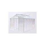 Modular Polycarbonate Plastic Walk-in Green House / Garden House With Single Sliding Door