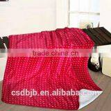 Hot Sell Four Colours Throw Microfiber Fleece Sherpa Blanket thumbnail-4