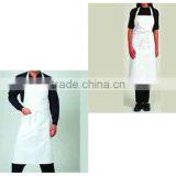 White MJS Spun Polyester Aprons Spun Filament Bib Aprons Restaurant Bib Aprons