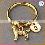 Golden Retriever Charm Dog 2017 Hot New Fashion Personalized Custom Initial Keychain