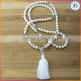 XP-PN-1486 Wholesale Freshwater Pearl Mala Beads Long Tassel Necklace