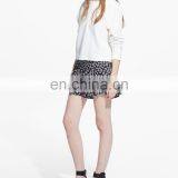 Floral Print Pleated Pattern Summer Fashion Shorts Women thumbnail-4