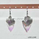 Fashionable Simple Arrowhead Crystal Earrings Purple Arrows Stone Earring thumbnail-4