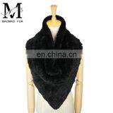 2016 Fashionable Hand Knitted Genuine Rex Rabbit Fur Scarf thumbnail-5