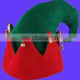 Factory direct christmas santa elf hat with bell