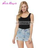 New Style Black Soft Organic Bamboo Hot Girl Sexy Women Cotton Camisole thumbnail-1