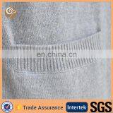 Women Knitted Shawl Collar Grey Cashmere Sweater thumbnail-5