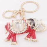 Elephant Keyring Fashion Cute Jewelry Pretty Rhinestone Crystal Charm Pendant Key Chain Bag Creative Gift