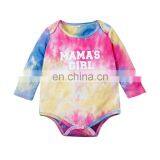 New item baby girls' and boy's tie-dyed rompers toddlers long-sleeved jumpsuit infants clothing