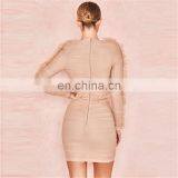 LAITE D2191 Hot Sales Fashion V-neck Bodycon Lace Sexy Dresses Women Pleated High Waist Casual Dresses thumbnail-4