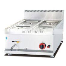 Industrial Natural Gas Counter Top Hot Bain Marie With 4 GN Pans