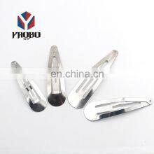 Custom Hair Accessories Wholesale Silver Metal Snap Clip 50mm Hair Clips For Girls Women thumbnail-4