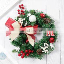 2022 Christmas Wreath New Design Decorative Christmas Garlands & Wreaths Elk Santa Claus For Christmas Door Decoration thumbnail-2