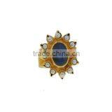 Flower Shaped With Pearl Silver Ring thumbnail-1