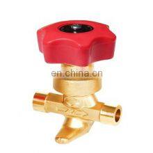 Shut Off Valve Forged Brass Joining Flareing Handle Refrigeration HVAC Air Conditioner Shut-Off Hand Valve thumbnail-4