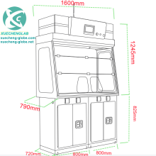 Ductless Fume Hood XC-FH1600D2 -Drawing