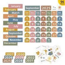 Large Boho Calendar Pocket Chart With 96 Cards for Classroom, Size:32.25 x 28 Inch Black Monthly Calendar and Weather Pocket Chart for Kids Learning for Home or Kindergarten. thumbnail-4