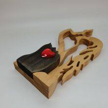 Eternal Love Couple Wooden Statue Ornaments thumbnail-2